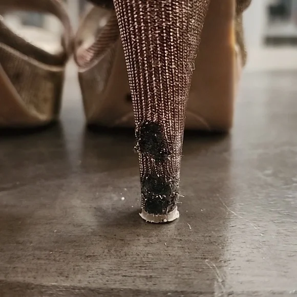 GIANNI BINI Strappy Bronze Platform Heels - Picture 4 of 14